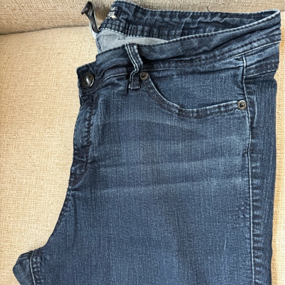 Source of Wisdom Women's Slim Boot Cut Medium Wash Denim Jeans Size 22 - Picture 6 of 8